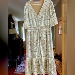 Ivy City white overlay dress